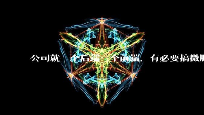 公司就一个后端一个前端，有必要搞微服务吗？