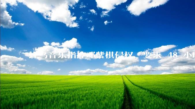 蜂鸟音乐指控邓紫棋侵权，要求 48 小时内下架重录歌曲，邓紫棋回应「不会下架」，这一指控合理吗？