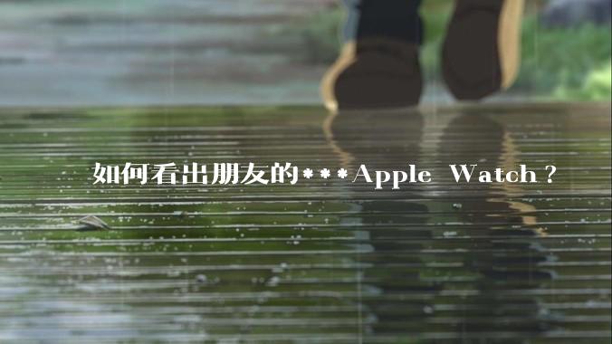 如何看出朋友的***Apple Watch?
